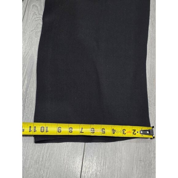 EILEEN FISHER Crêpe Straight Cropped Pants Black Large A003770 - Picture 4 of 8